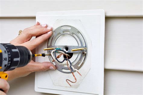 how to install electrical box for exterior light fixture|mounting light fixtures to boxes.